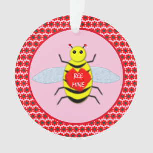 Cute Valentines Day Bee Ornament