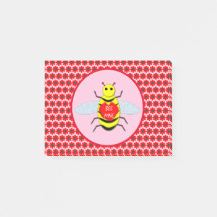 Cute Valentines Day Bee Post-it Notes