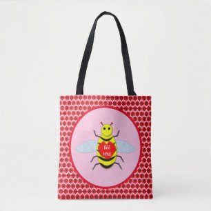 Cute Valentines Day Bee Tote Bag