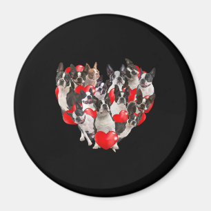 Cute Valentines Day Boston Terrier Dog Heart Puppy Magnet