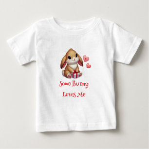 Cute Valentine's Day bunny rabbit  Baby T-Shirt