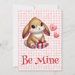 Cute Valentine's Day bunny rabbit  Holiday Card
