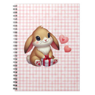 Cute Valentine's Day bunny rabbit  Notebook