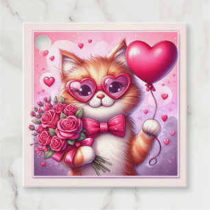 Cute Valentine's day cat/kitten Favour Tags