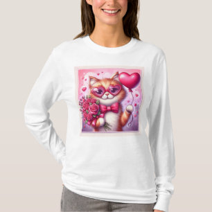 Cute Valentine's day cat/kitten T-Shirt