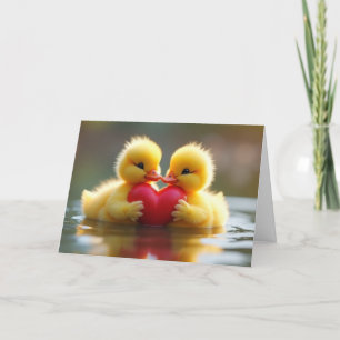 Cute Valentine's Day Chicks Holiday Card