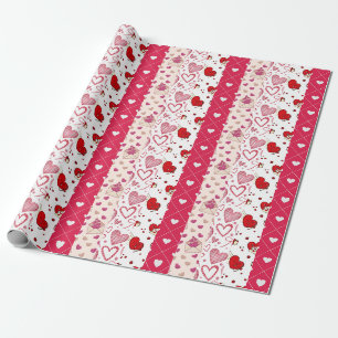 Cute Valentine's Day Collage Wrapping Paper