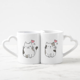 Cute Valentine's Day Couple Gift Coffee Mug Set