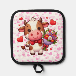 Cute Valentine's day cow Pot Holder
