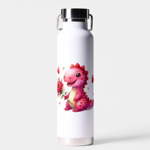 Cute Valentine's day dinosaur Water Bottle