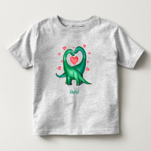 Cute Valentines Day Dinosaurs Toddler T-Shirt