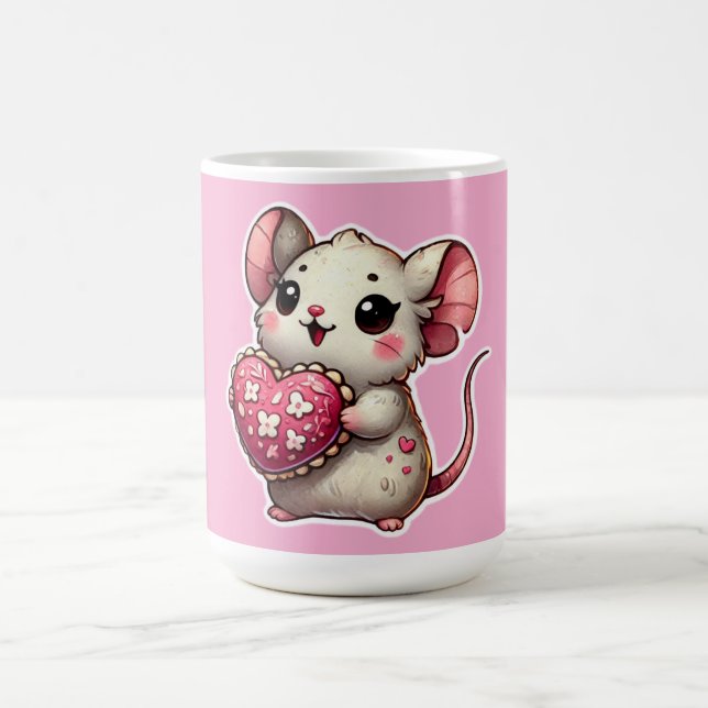 Cute valentines day gift Two-Tone coffee mug (Center)