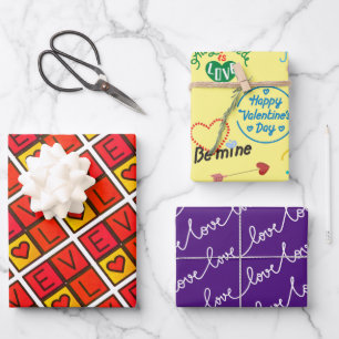 Cute Valentine's Day gift Wrapping Paper Sheet