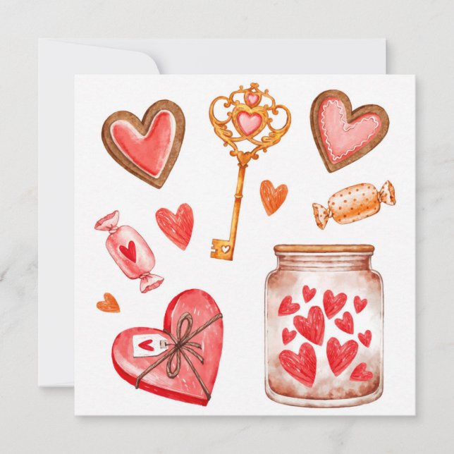 Cute Valentine's Day Holiday Card (Front)