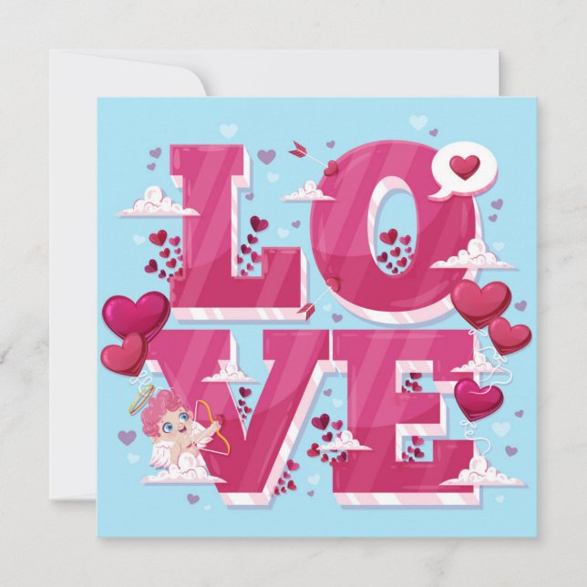 Cute Valentine's Day Holiday Card (Front)