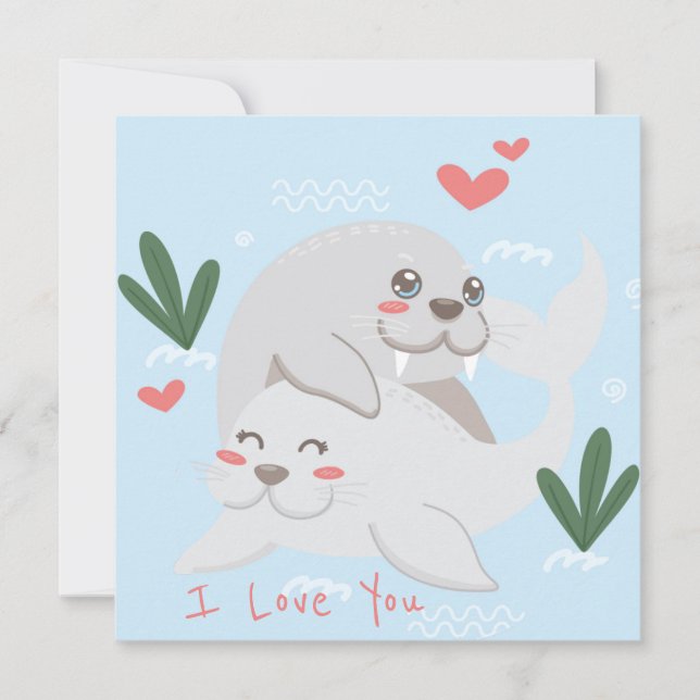 Cute Valentine's Day Holiday Card (Front)