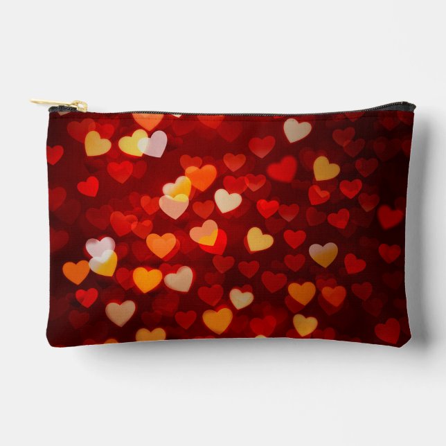 Cute Valentine's Day Love Heart Design  Accessory Pouch (Front)