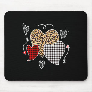 Cute Valentines Day Love Hearts Girls Kids Teens Mouse Pad