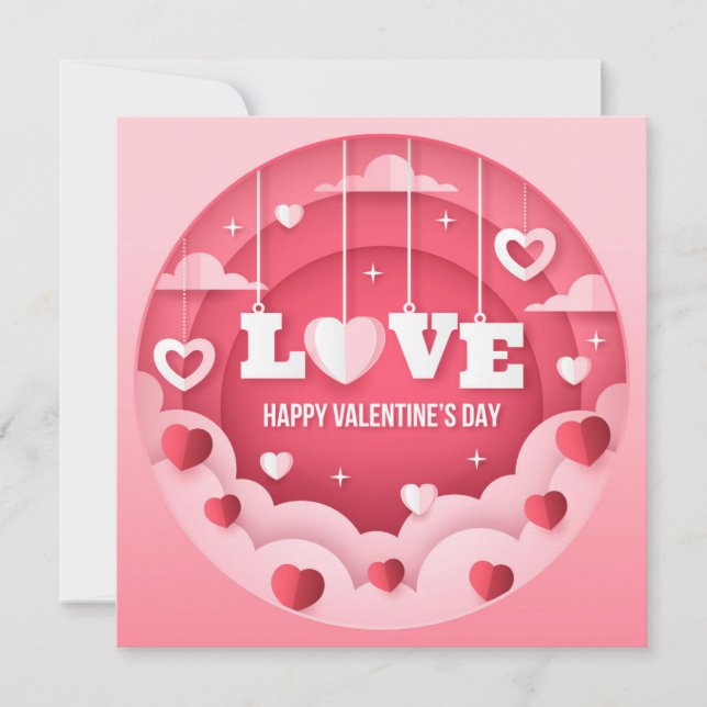 Cute Valentine's Day Note Card (Front)