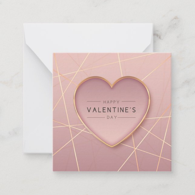 Cute Valentine's Day Note Card (Front)