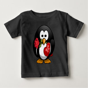 Cute Valentine's Day Penguin Funny Cartoon Baby T-Shirt