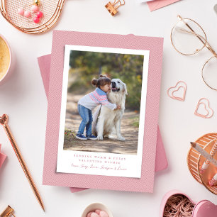 Cute Valentine's Day pet photo warm fuzzy sweet Holiday Card