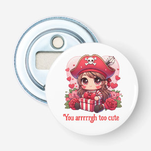 Cute Valentine's day pirate Bottle Opener