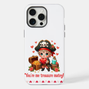 Cute Valentine's day pirate iPhone 15 Pro Max Case