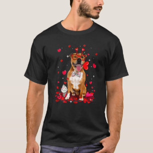 Cute Valentine's Day Pitbull Dog Heart Costume Pre T-Shirt