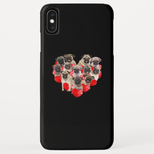 Cute Valentines Day Pug Dog Heart Puppy Case-Mate iPhone Case