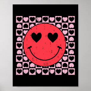 Cute Valentines Day Smile Face Heart For Teens Gir Poster