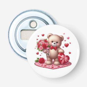 Cute Valentine's Day Teddy Bear Bottle Opener