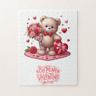 Cute Valentine's Day Teddy Bear Jigsaw Puzzle