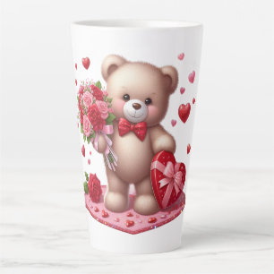 Cute Valentine's Day Teddy Bear Latte Mug