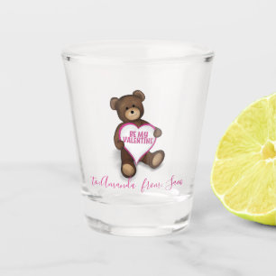 Cute Valentine's Day Teddy Bear Whimsical Shot Glass