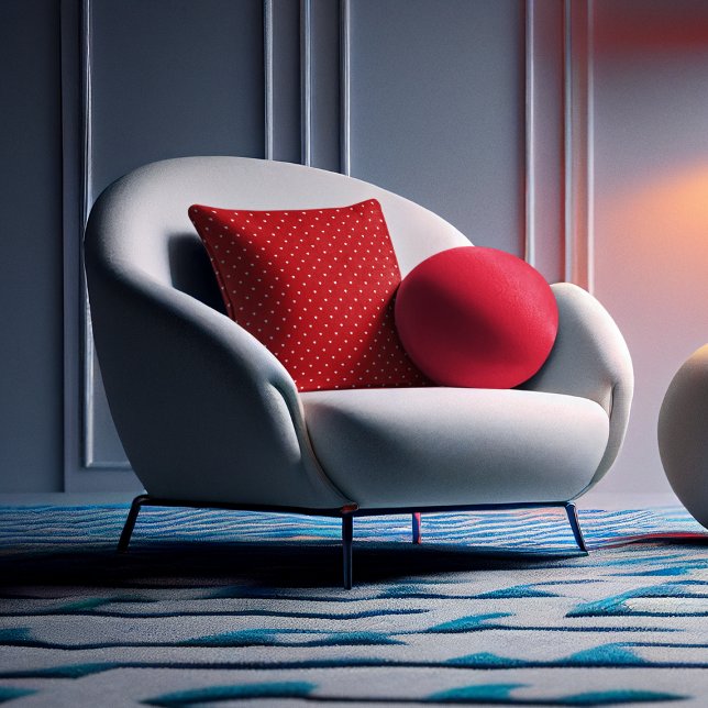 Cute Valentine's Day Tiny Red Hearts  Cushion (Creator Uploaded)