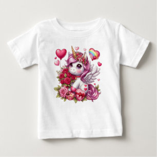 Cute Valentine's day unicorn Baby T-Shirt