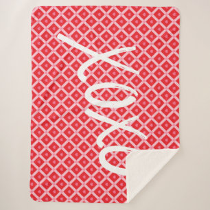 Cute Valentine's Day XOXO Sherpa Blanket