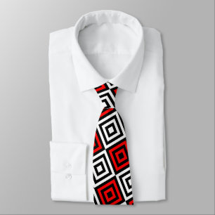 Cute Valentines Gifts Geometric Print Tie
