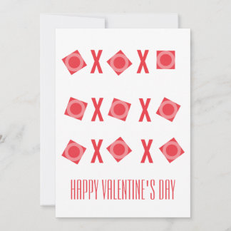 Cute Valentines Hugs & Kisses XOs Holiday Card