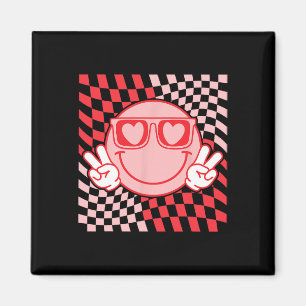 Cute Valentines Vibes Smile Face Valentine Day Men Magnet