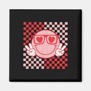 Cute Valentines Vibes Smile Face Valentine Day Men Magnet