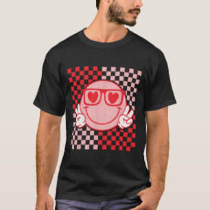 Cute Valentines Vibes Smile Face Valentine Day Men T-Shirt