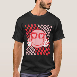 Cute Valentines Vibes Smile Face Valentine Day Men T-Shirt