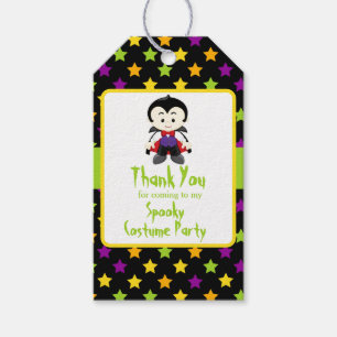 Cute Vampire Boy Halloween Costume Party Gift Tags