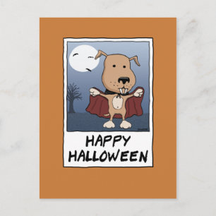 Cute Vampire Dog for Halloween: Count Barkula Postcard