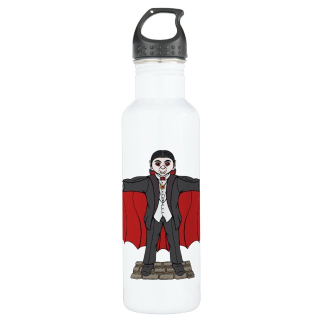 Cute Vampire/Dracula 710 Ml Water Bottle (Front)