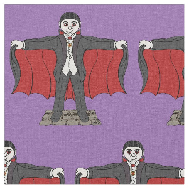 Cute Vampire/Dracula Fabric (Close Up)