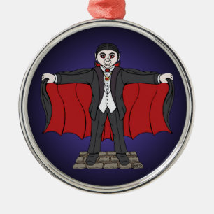 Cute Vampire/Dracula Metal Tree Decoration