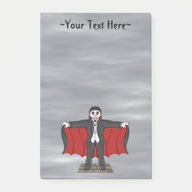Cute Vampire/Dracula Post-it Notes (Front)